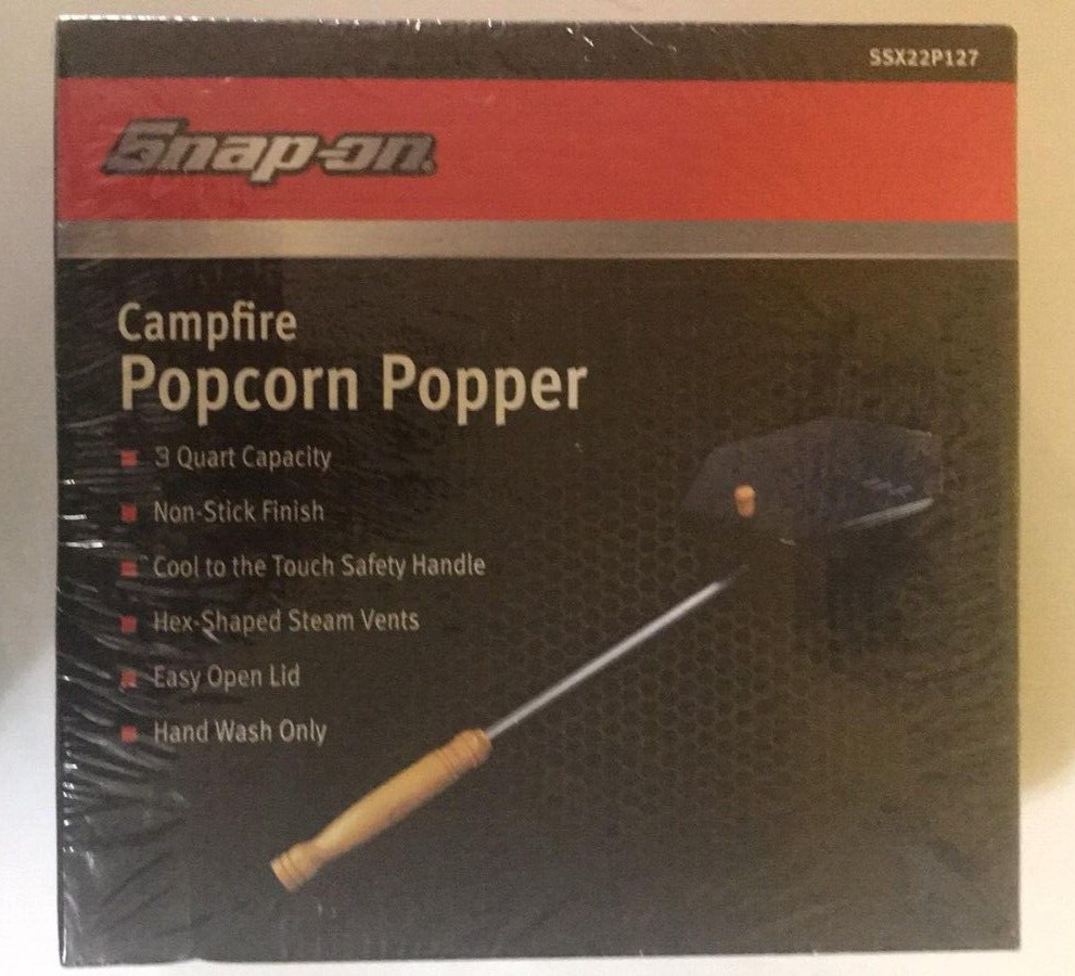 Snap-on Campfire Popcorn Popper NEW Sealed