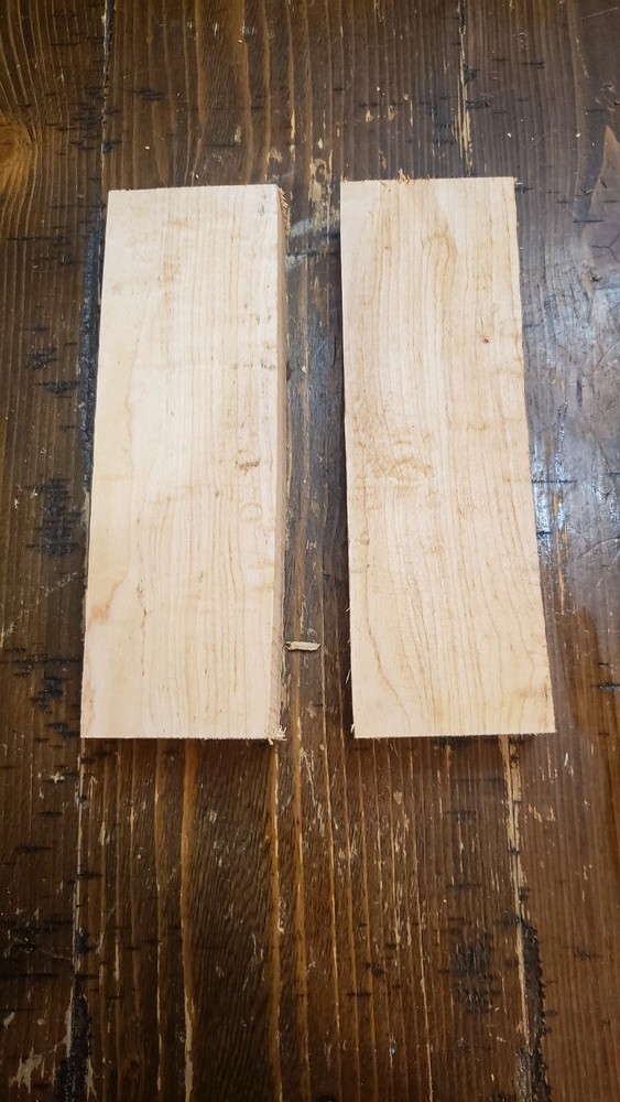 2pc CURLY  MAPLE Scale Art Craft Knife Call M1273