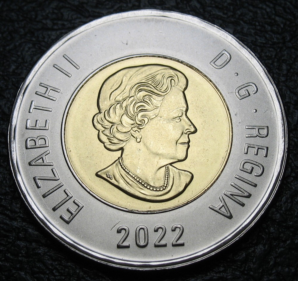Canada 2022 $2 Polar Bear BU ( From a new roll )