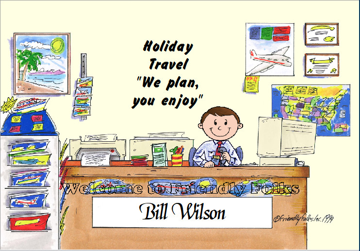 Personalized Travel Agent Picture - Makes a great gift!