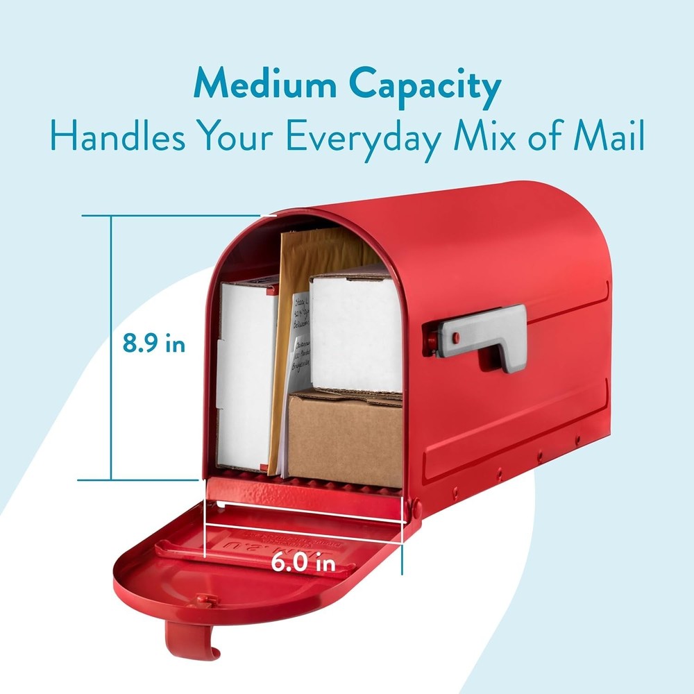 Contemporary Medium Mailbox with Galvanized Steel - Easy Install, Secure Closure