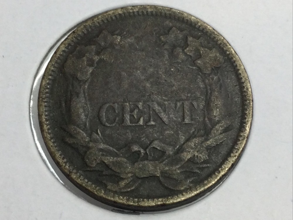 1858 small letters Flying Eagle Cent in fine/very fine