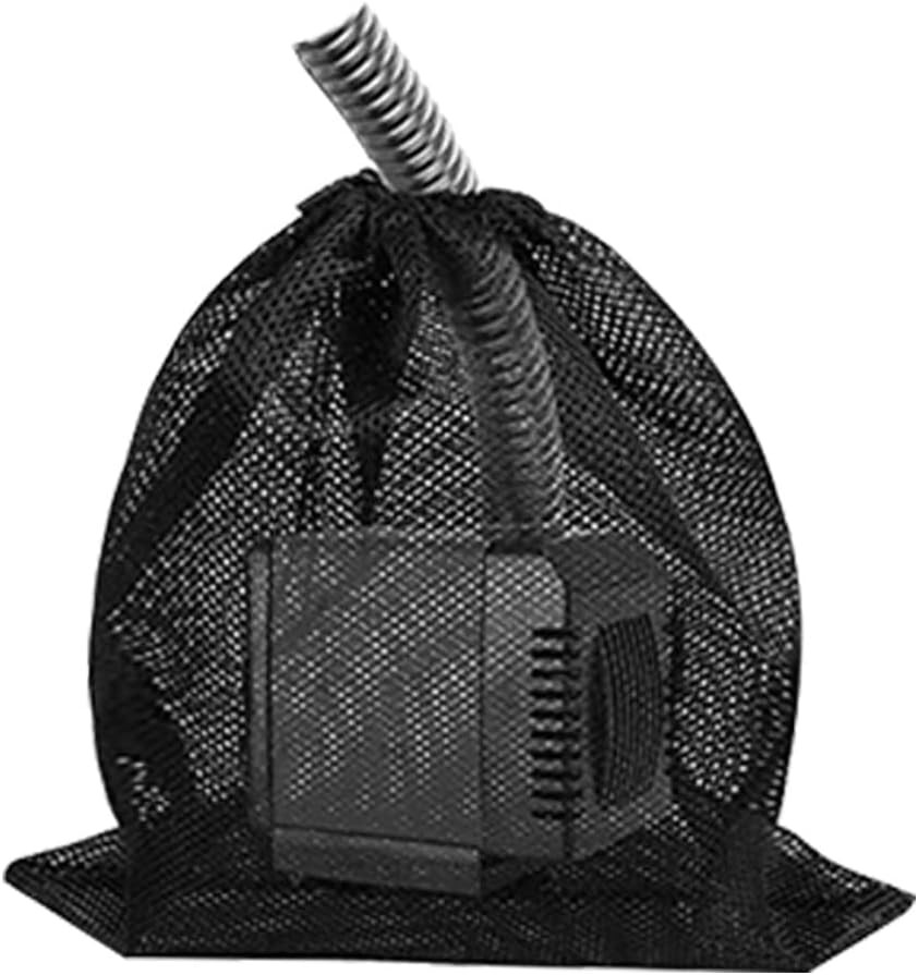 1Pcs Pump Barrier Bag, Black with Drawstring Pond Pump Filter Bag for Pond Biofi