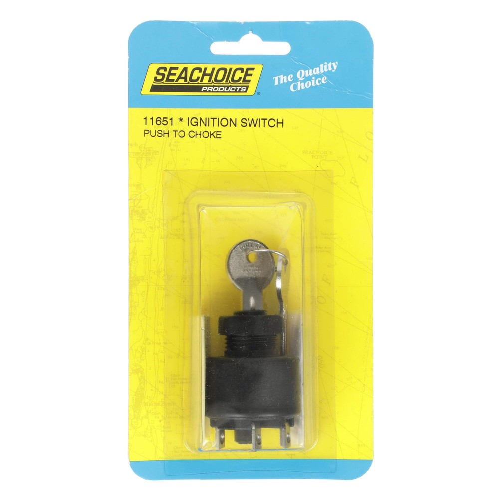 Seachoice Ignition Starter Switch for Johnson/Evinrude, Push to Choke