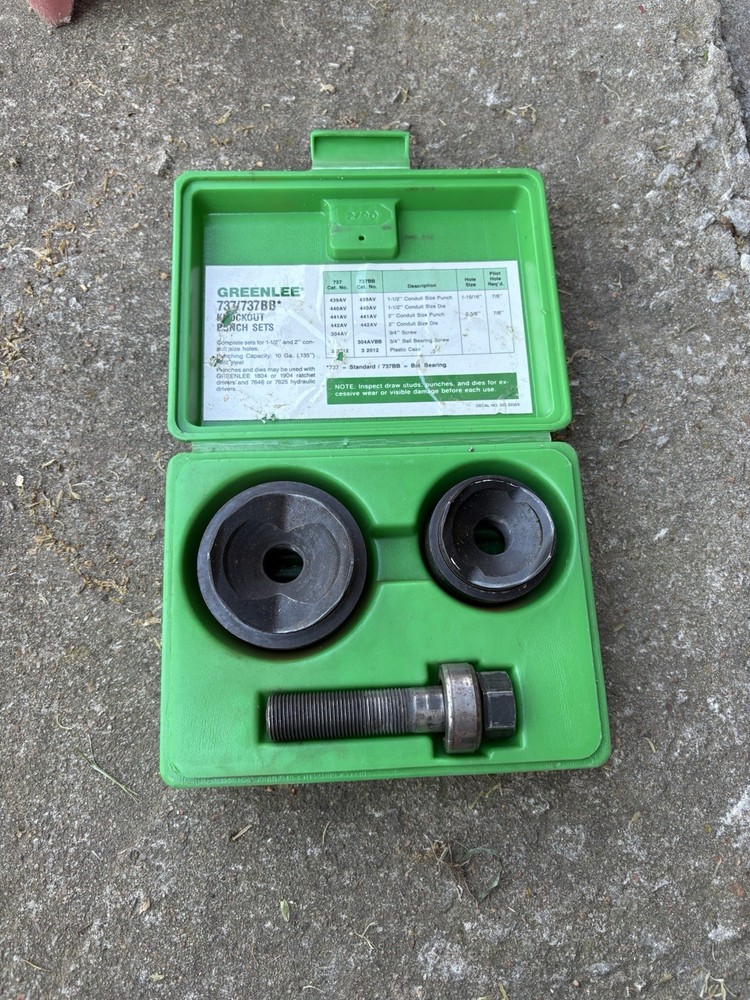 Greenlee Slug-Buster Knockout Punch Set Model 7237BB