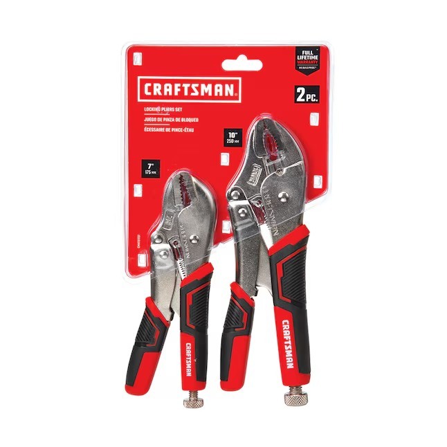 CRAFTSMAN 2 Pack Locking Plier Set Grip Tools Free Ship