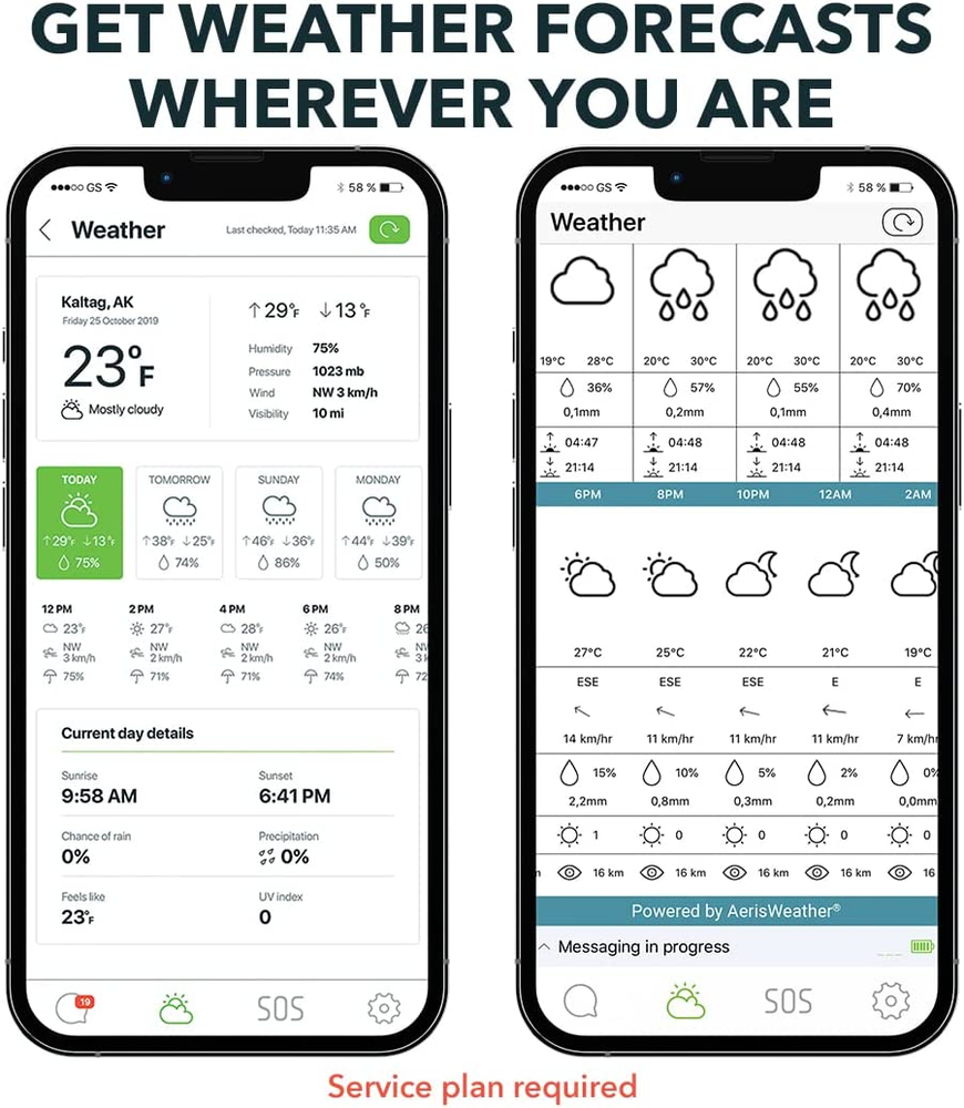 Two-Way Satellite Communicator Global SMS Text Messenger & Email, SOS Alerting