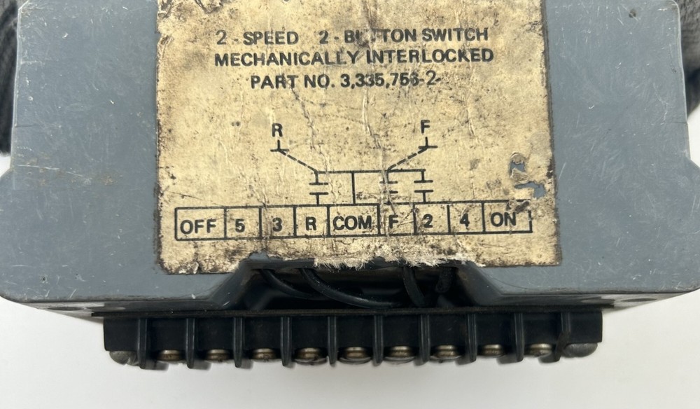 33357562  2 Speed 2-Button Switch Mechanically Interlocked