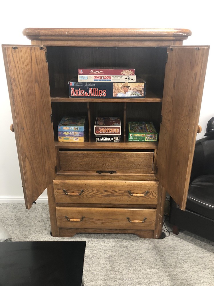 SOLID OAK ARMOIRE