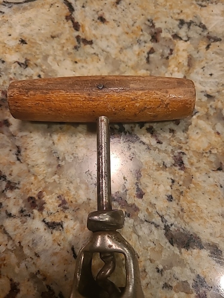 Vintage Wood Handle Corkscrew