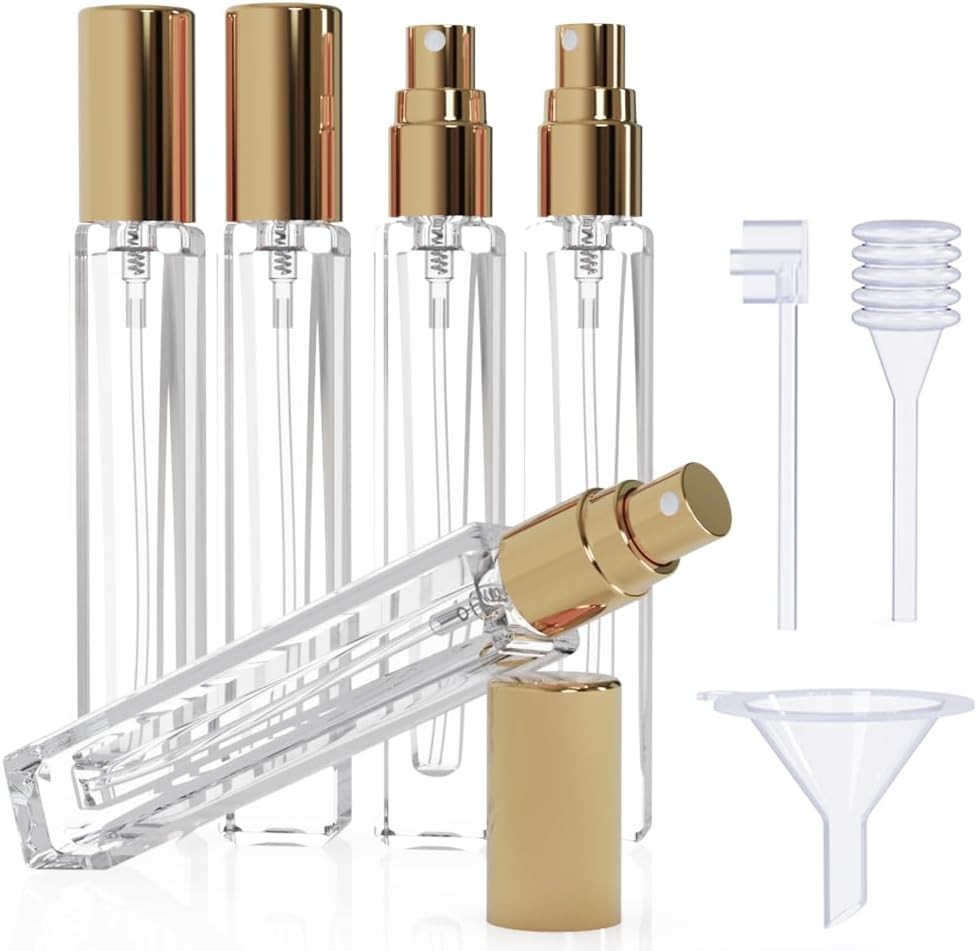 5PCS Cologne Atomizer Empty, 10ML Mini Perfume Bottles Refillable With Dispenser