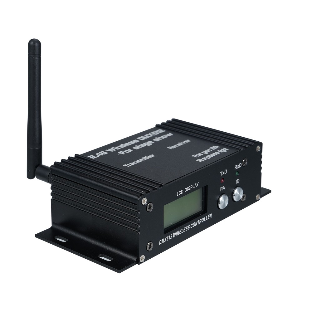 DMX 512 2.4G Wireless Controller Transmitter Receiver LCD Display Power
