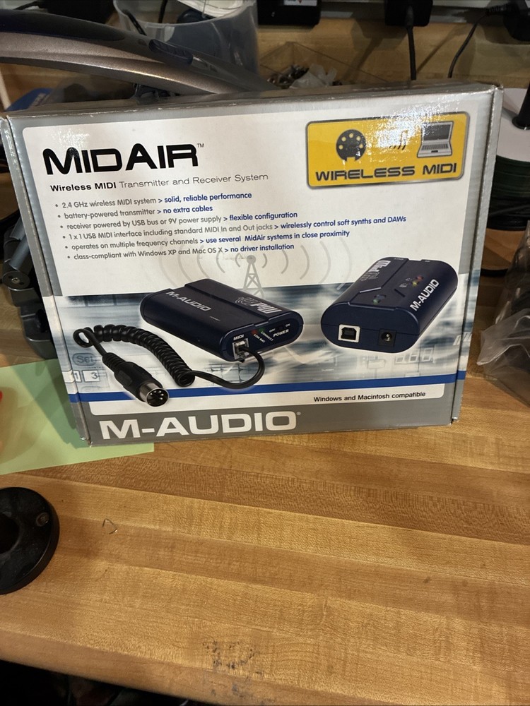 MIDAIR WIRELESS MIDI Transmitter And Receiver