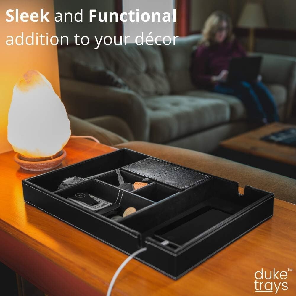 Valet Tray for Men, Nightstand Organizer, Entry Table Organizer