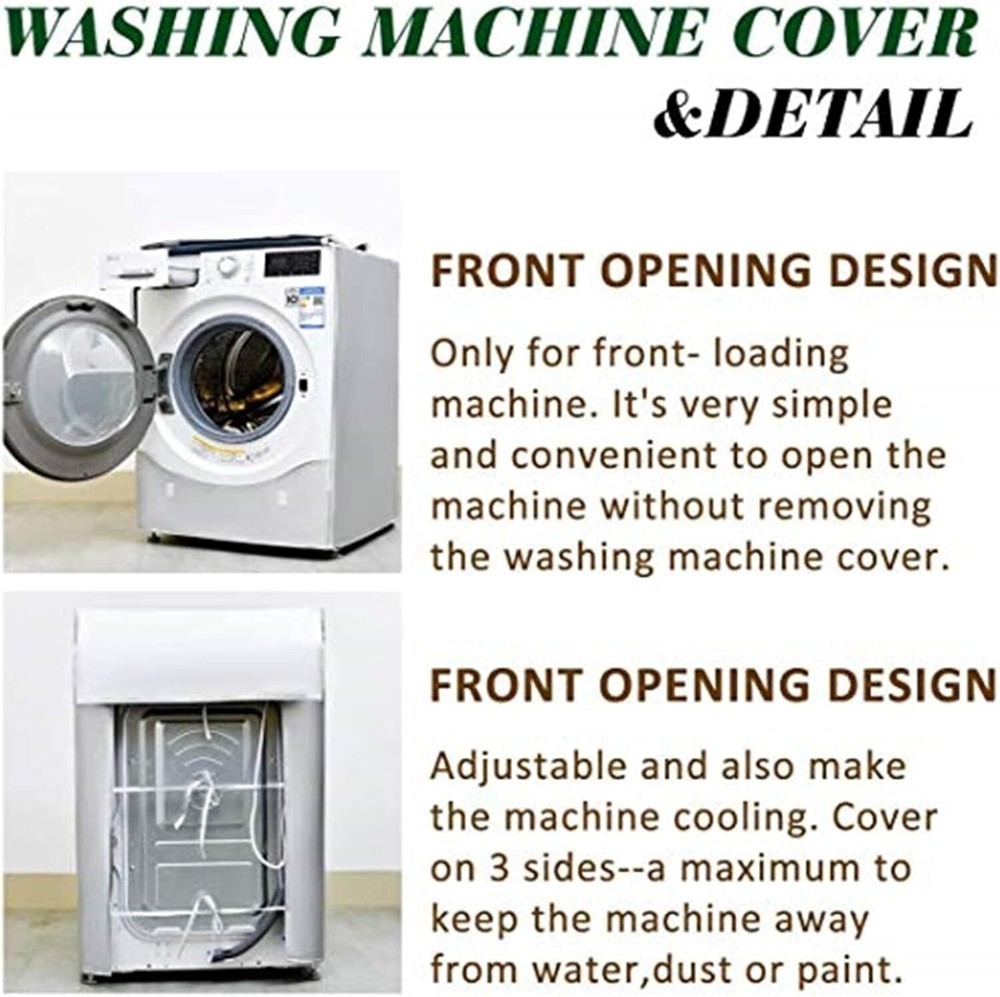 Durable Front-Loading Washer Cover with Anti-UV Protection - Easy Clean Design