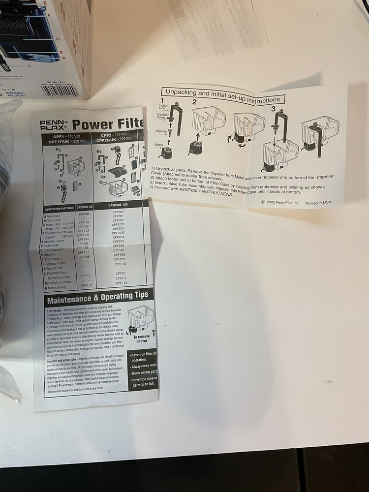 CASCADE 100 POWER FILTER cUL BIO-FALL