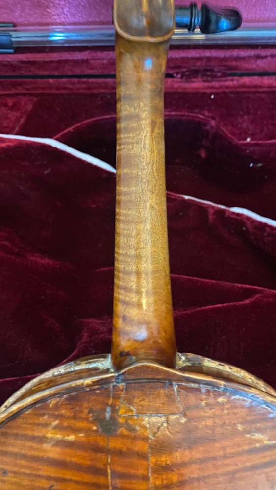 Mid 1800s German violin with Lions Head scroll