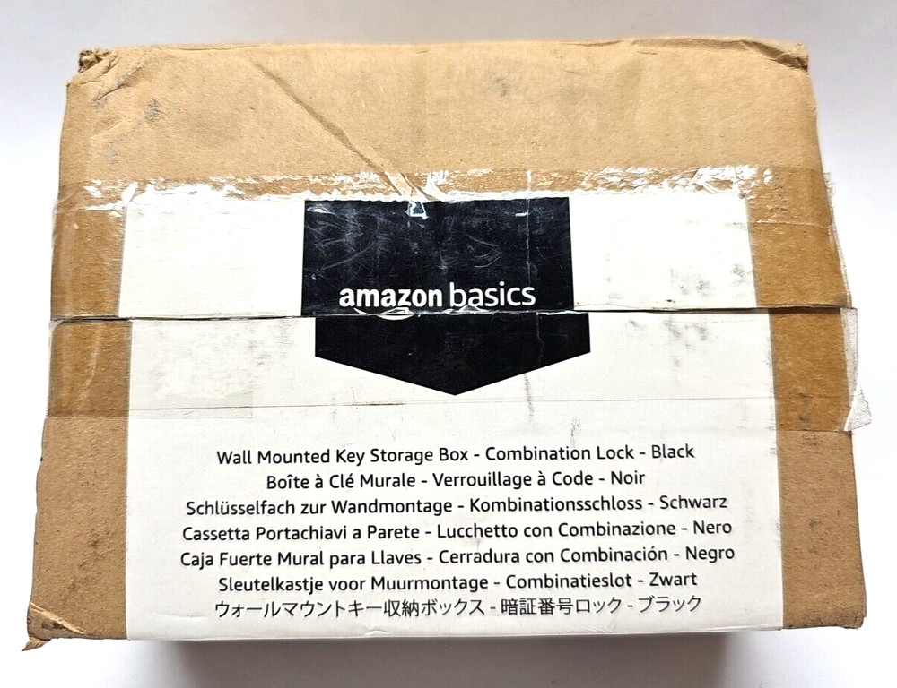 Amazon Basics Wall Mounted Key Storage Box Combination Lock Black
