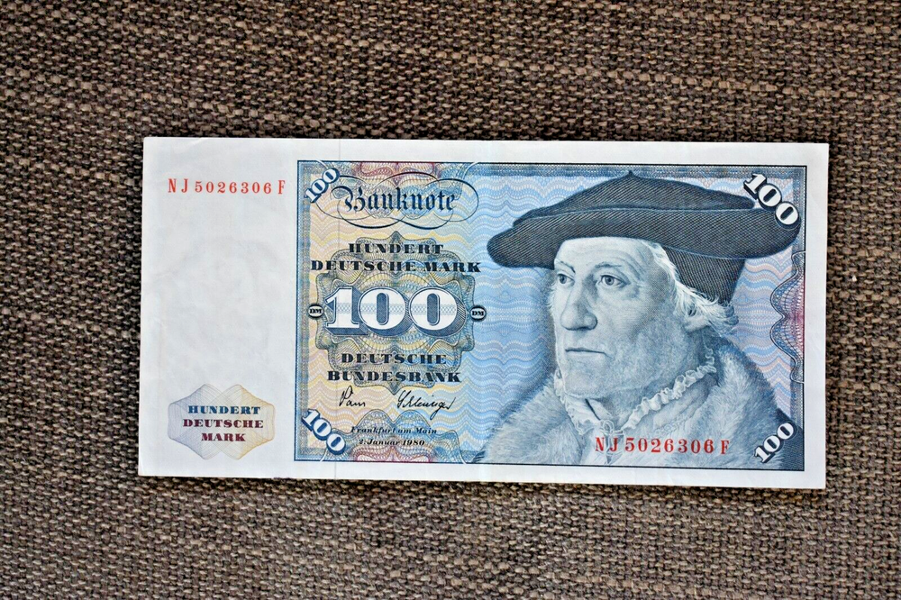 100 Mark Germany 1980 , note, banknote