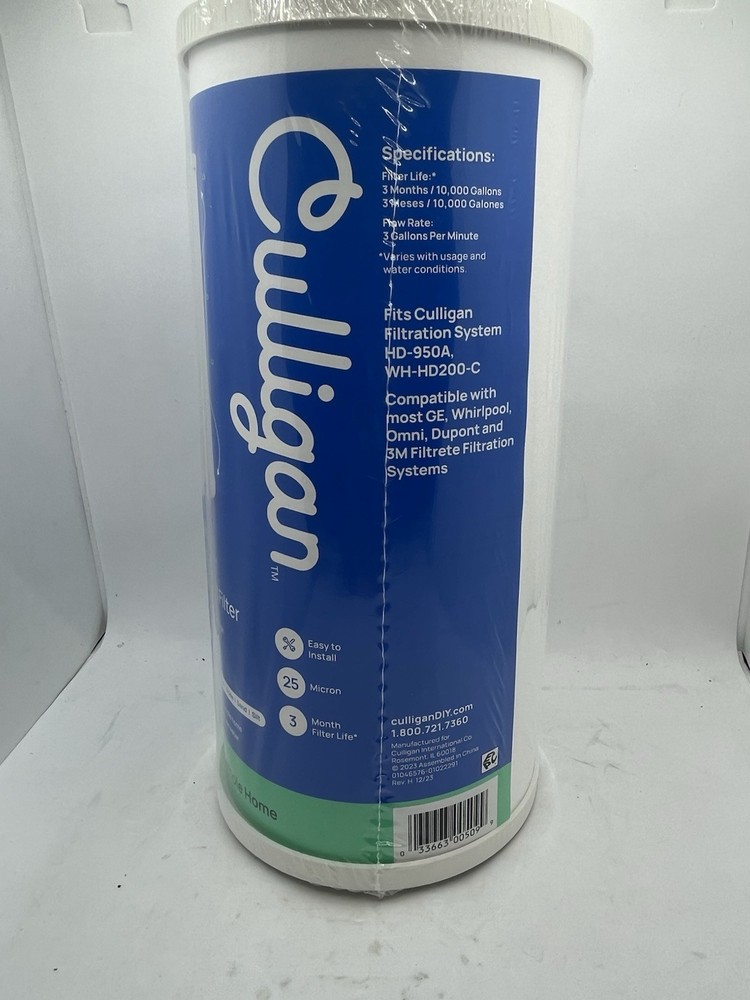 (2 Pack) Culligan Whole Home Sediment Heavy Duty 1” Replacement Filter RFC-BBSA