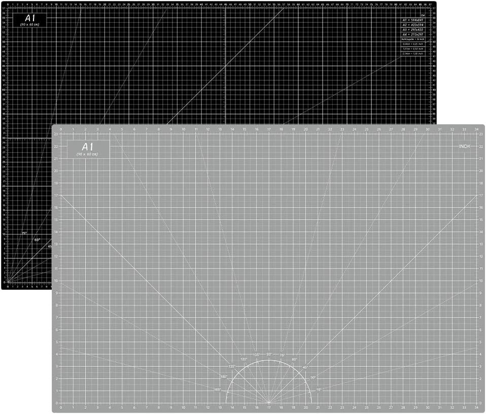 Thickened 24x36 Inch Reversible Cutting Mat - Ideal for Sewing & Leather Work