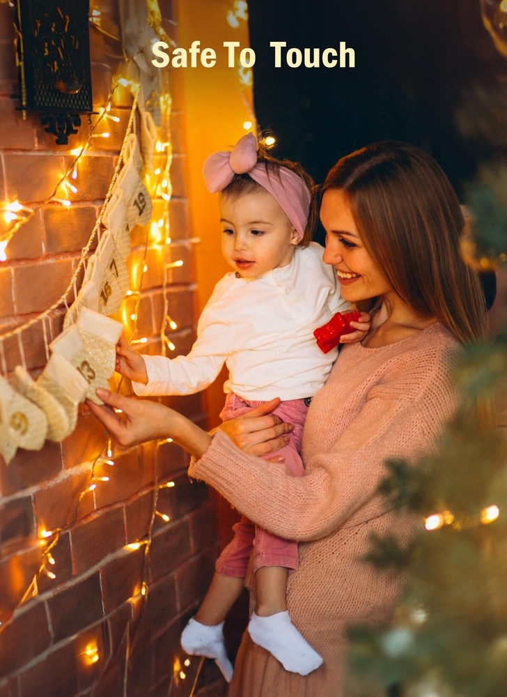 17Ft Warm White Battery Operated String Lights With Timer And 8 Modes