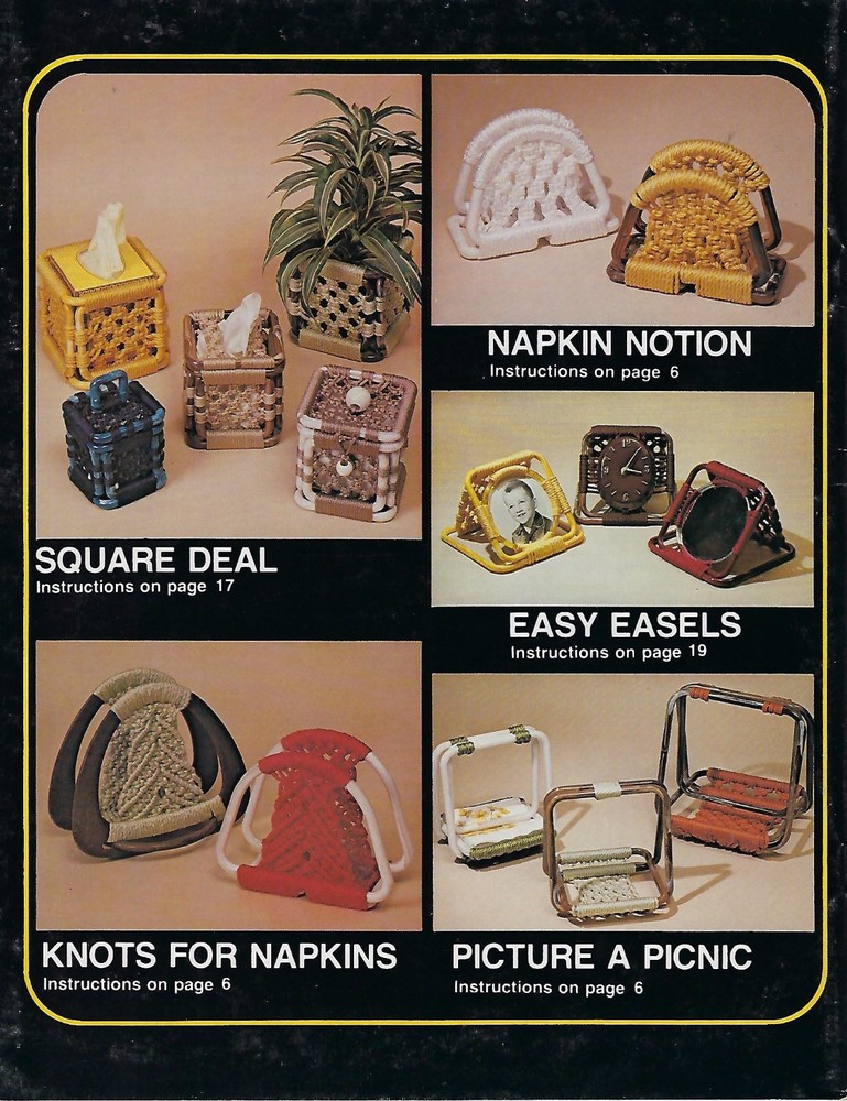 Macrame Necessities Kitchen Bath Organizers Towel Holder Patterns Book #7421