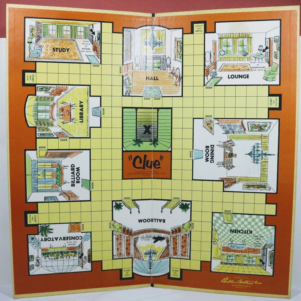 1950 Game Clue Detective Game