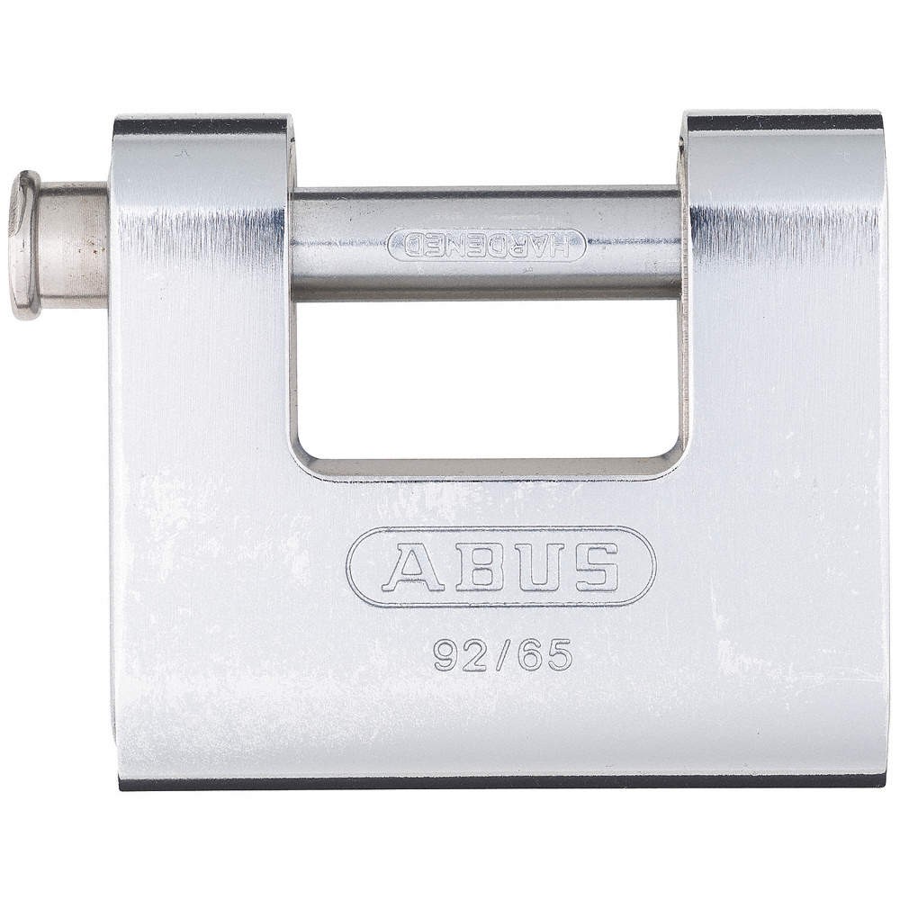 ABUS 92/65 KA Keyed Padlock,1 19/64in,Rectangle,Silver 3TMV5