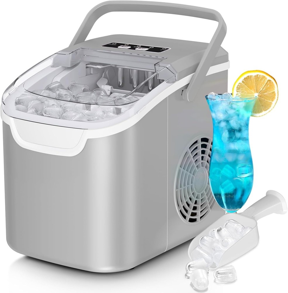 Portable Ice Maker Countertop Machine 2 Size Bullet Ice Cube Compact Mini Ice Mc