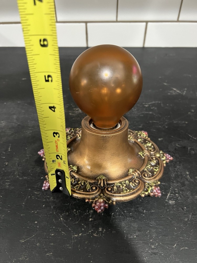 Single Bulb Flush Mount Fixture Rewired Light 13H