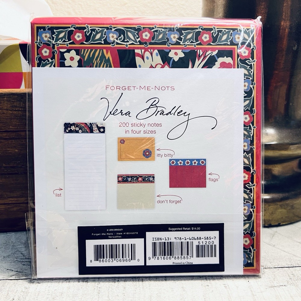 Vera Bradley Take Note Cube and Forget Me Not Sticky Notes