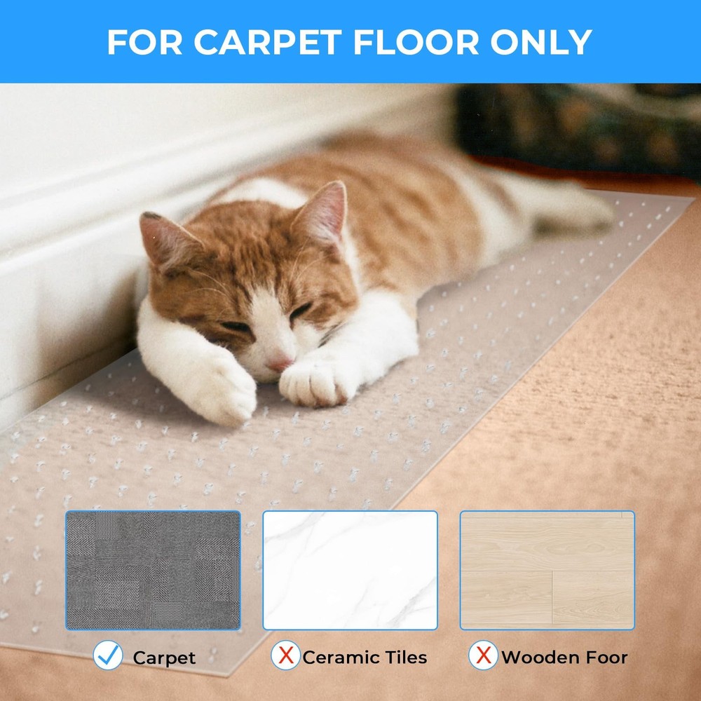 3.6Ft Anti Scratch Under Door Cat Scratch Protector Doorway Carpet Guard