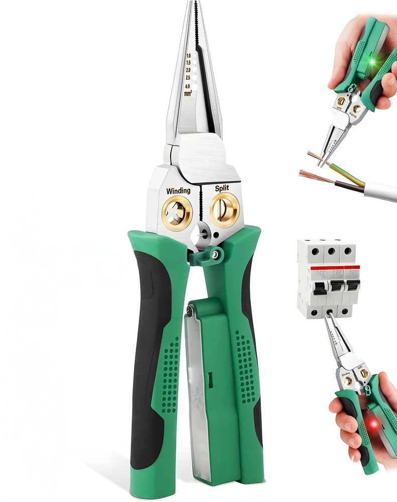 8 In 1 Wire Stripper Twister Cutting, Pulling Wires, Cable Scissors, Voltage