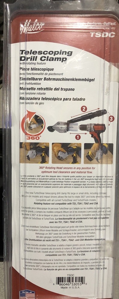 Malco TurboShear TSDC Drill Clamp