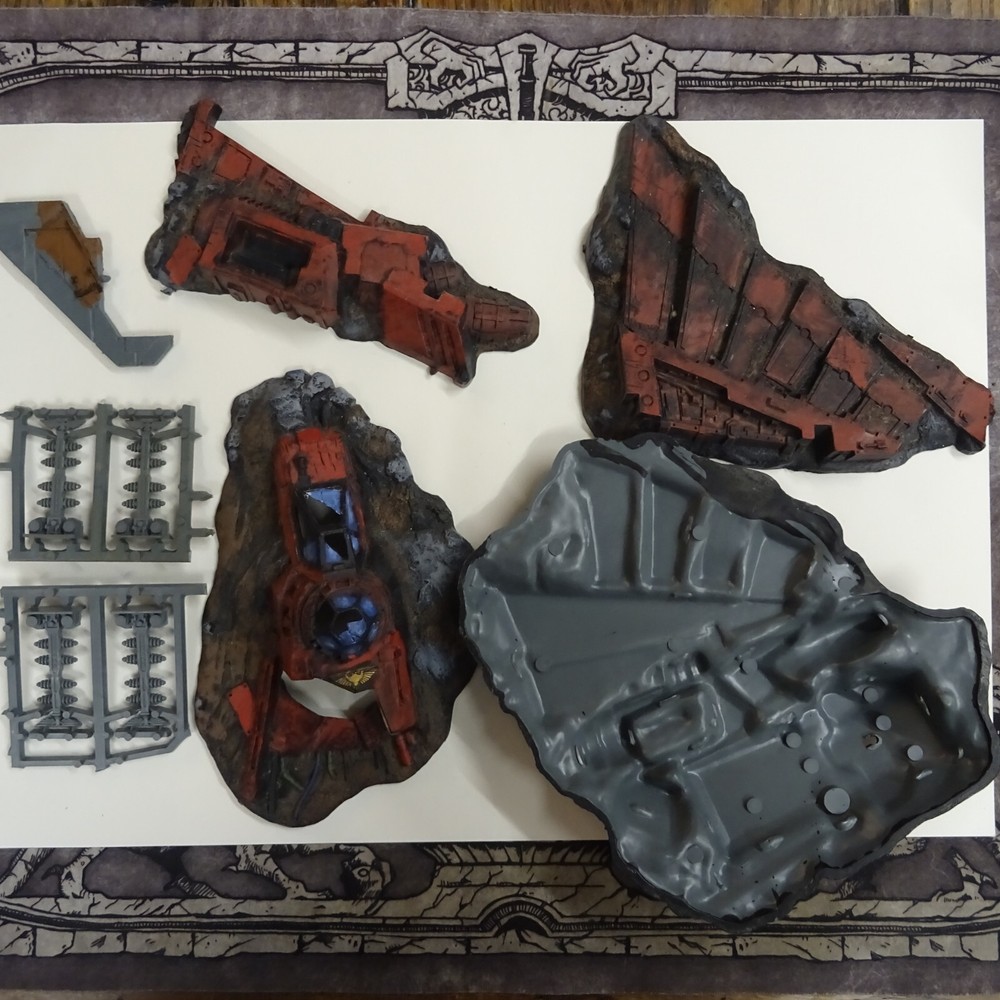 BATTLE for MACRAGGE - Crashed Aquila + Book + Objective Markers Scenery 40k A40