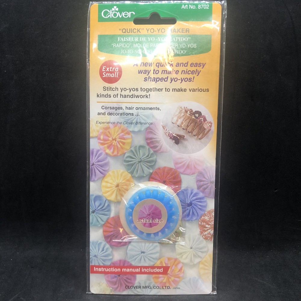 Bundle of Four 4 Quick Yo-Yo Makers Round Assorted Sizes Extra Small Makes 3/4"