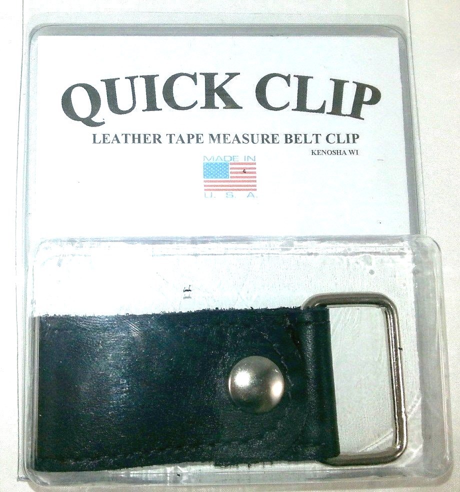 LEATHER BELT CLIP TAPE MEASURE HOLDER STRAP LOOP
