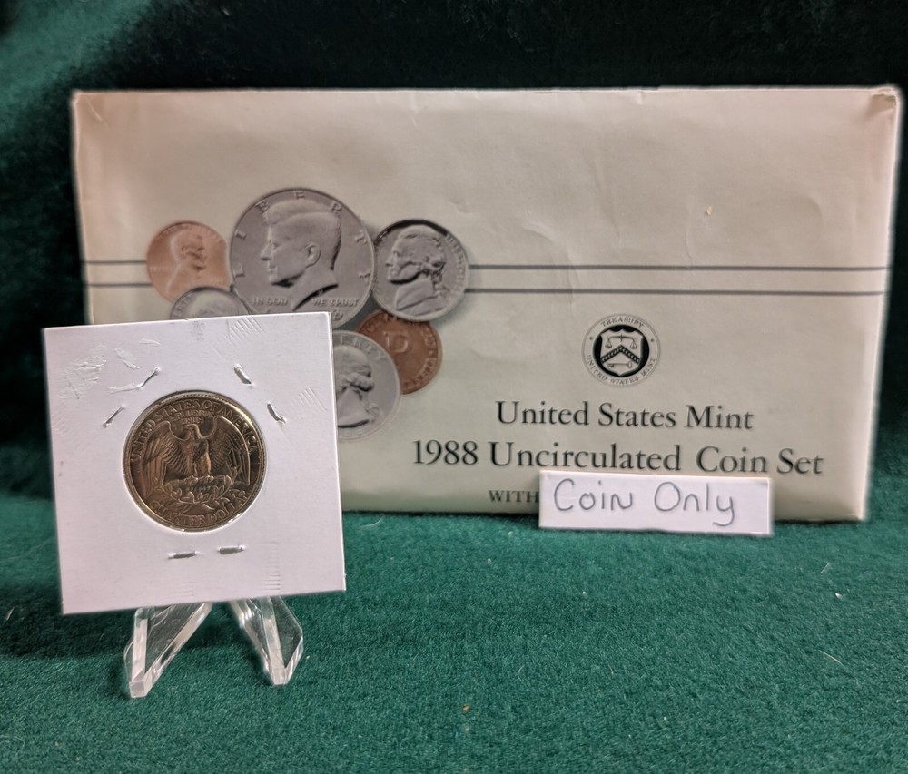 1988 D Washington Quarter Uncirculated from US Mint Set