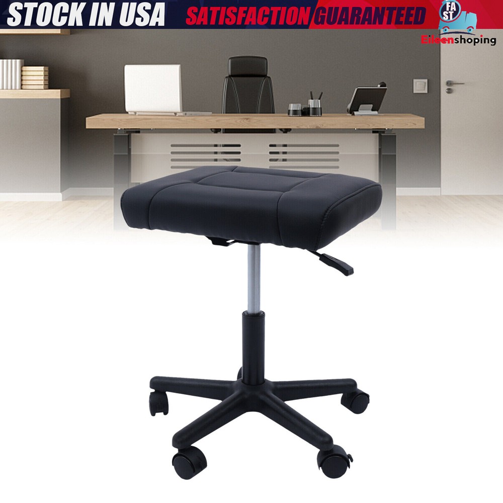 Office Foot Stool with Wheels, Height Adjustable Rolling Leg Rest Adjustable