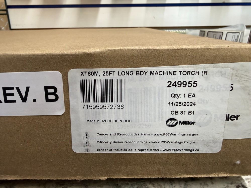 Automatic Miller XT60 Torch 25ft Part# 249955 -CH