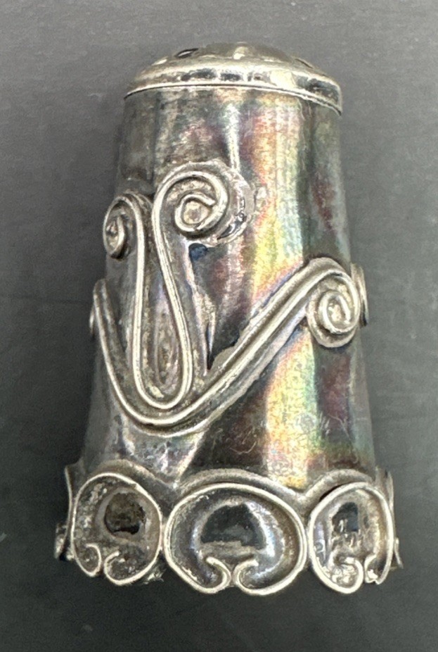 Vtg Sterling Silver Mexico Sewing Thimble