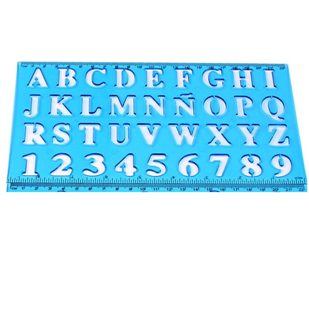 Plastic Stencil Ruler Set: 2CT