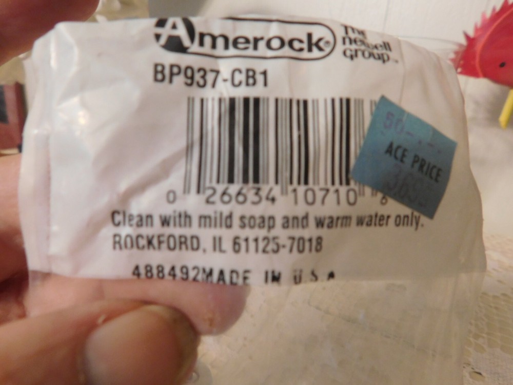 AMEROCK BLUE PAINTED CERAMIC DRAWER PULL, 3 3/4" WIDE,3CC, BP937-CB1