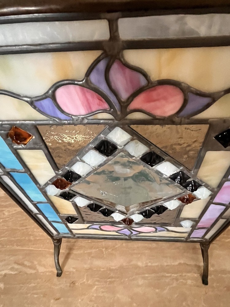 Stained Glass Fireplace Screen
