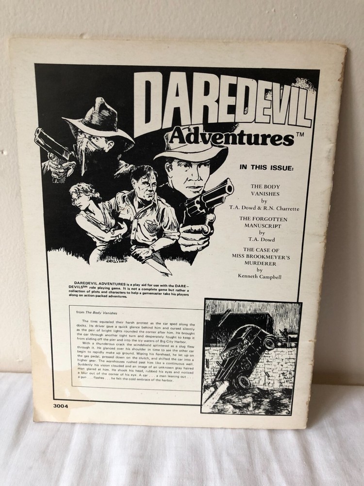 1984 Daredevil Adventures Vol. 2 No. 3: Supernatural Thrillers Point-Based RPG