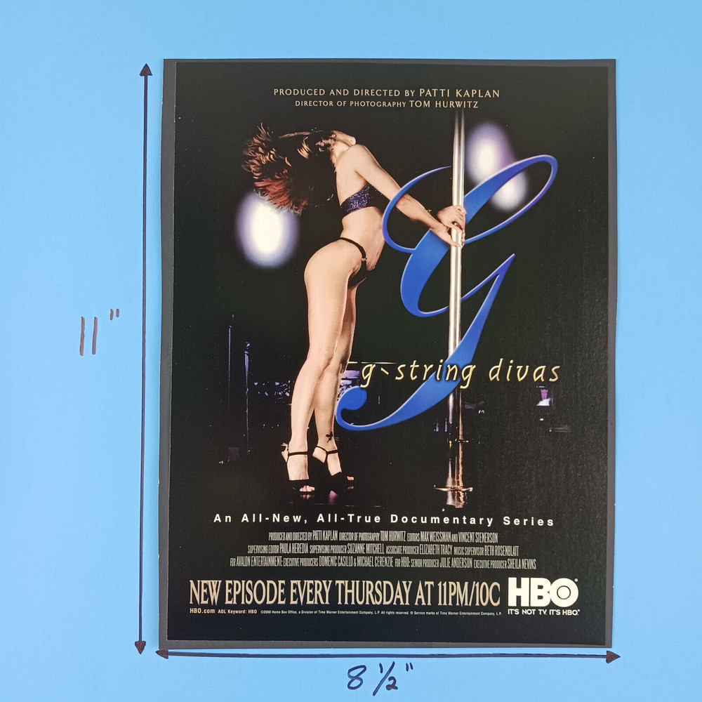 2000 HBO Television Series Divas Print Advertisement