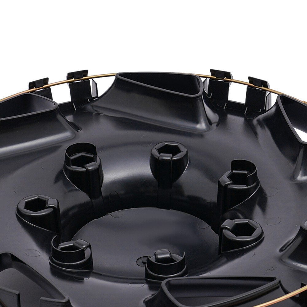 4pcs For Ford E250 E350 E450 Econoline 1999-2018 Black Hub Caps Rim Simulators