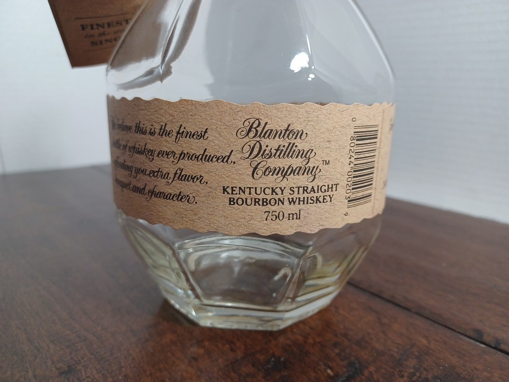 Blantons Bourbon Empty Bottle with Stopper (Letter O)