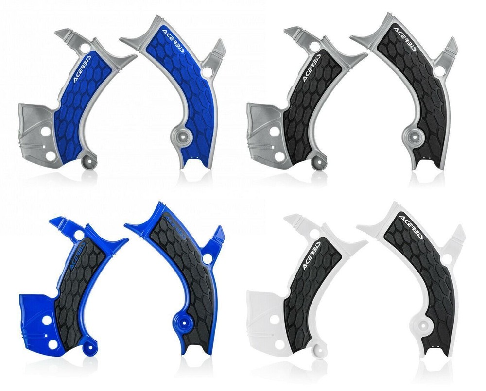 Acerbis 2689411404 X-Grip Frame Guard - Silver/Blue